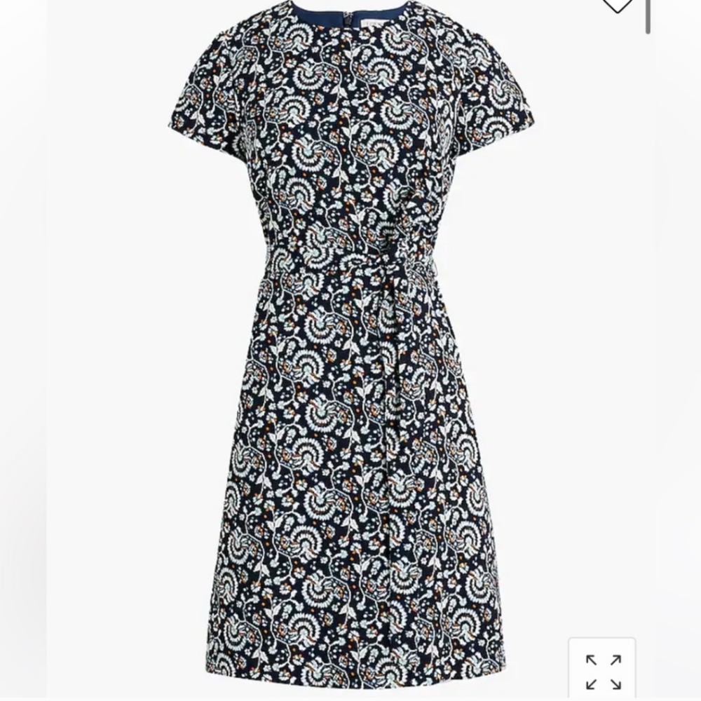 J. Crew Black and White Floral Mini Dress